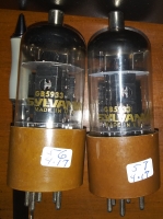 5933/807 Sylvania Gold Brand matched pair vacuum tubes